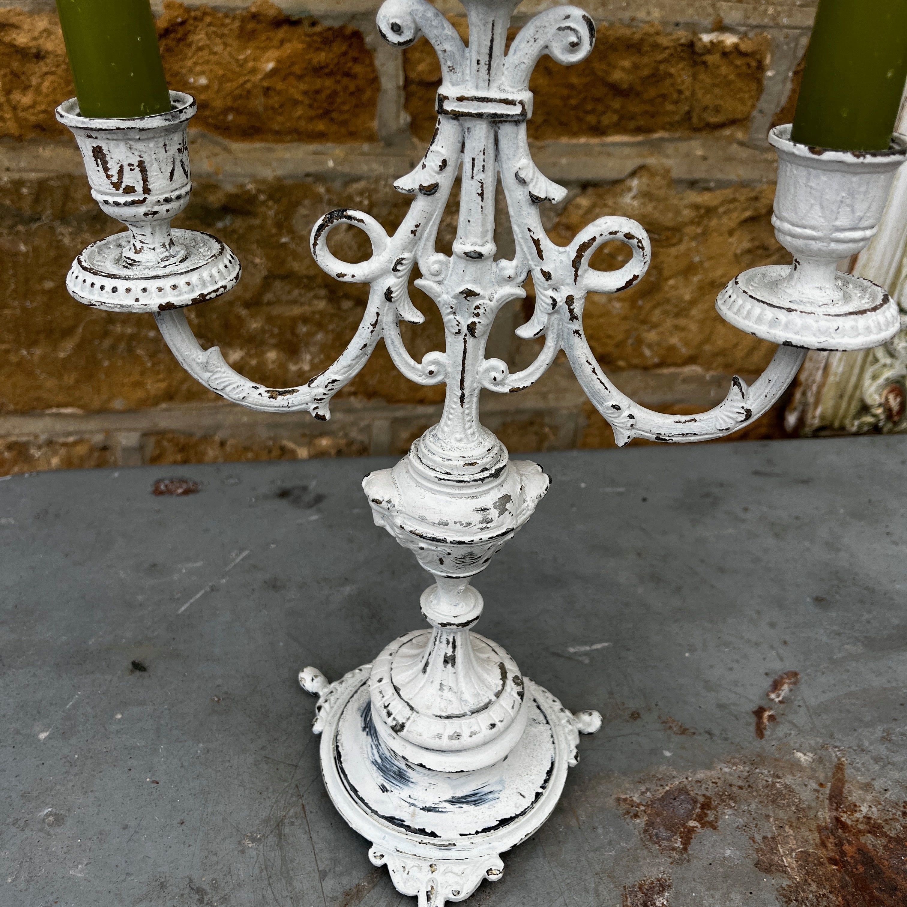 White Vintage Candelabra