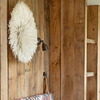 AUTHENTIC JUJU HAT FROM CAMEROON. SOLID WHITE.
