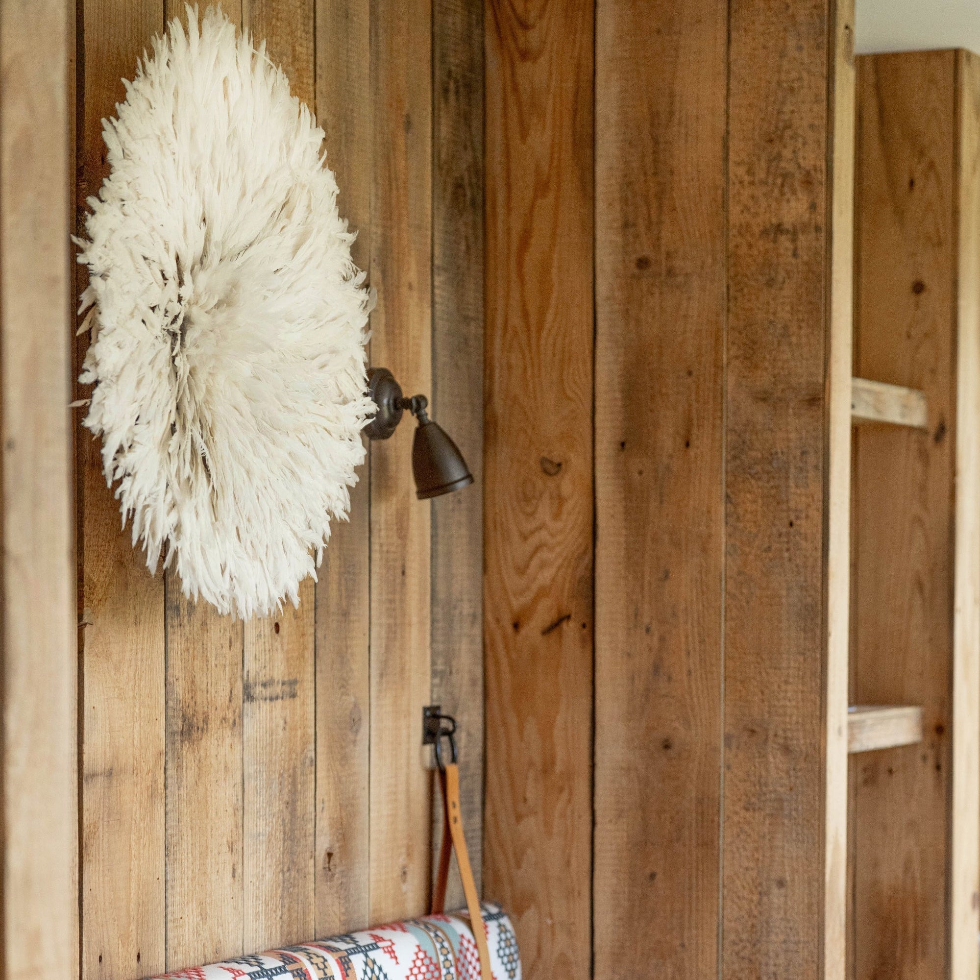 AUTHENTIC JUJU HAT FROM CAMEROON. SOLID WHITE.