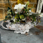 Antique Rococo-style Cast Iron Jardiniere with Handles