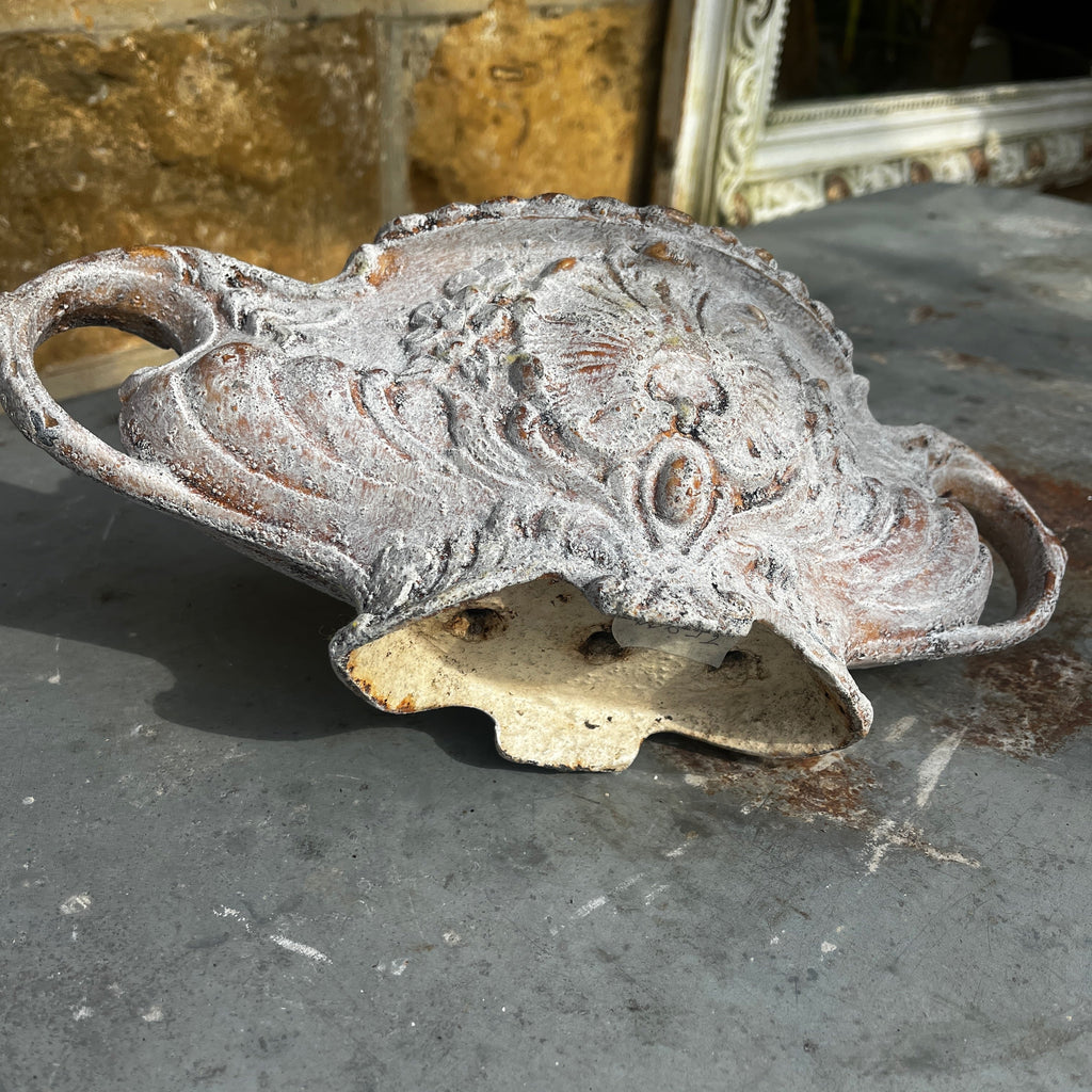 Antique Rococo-style Cast Iron Jardiniere with Handles
