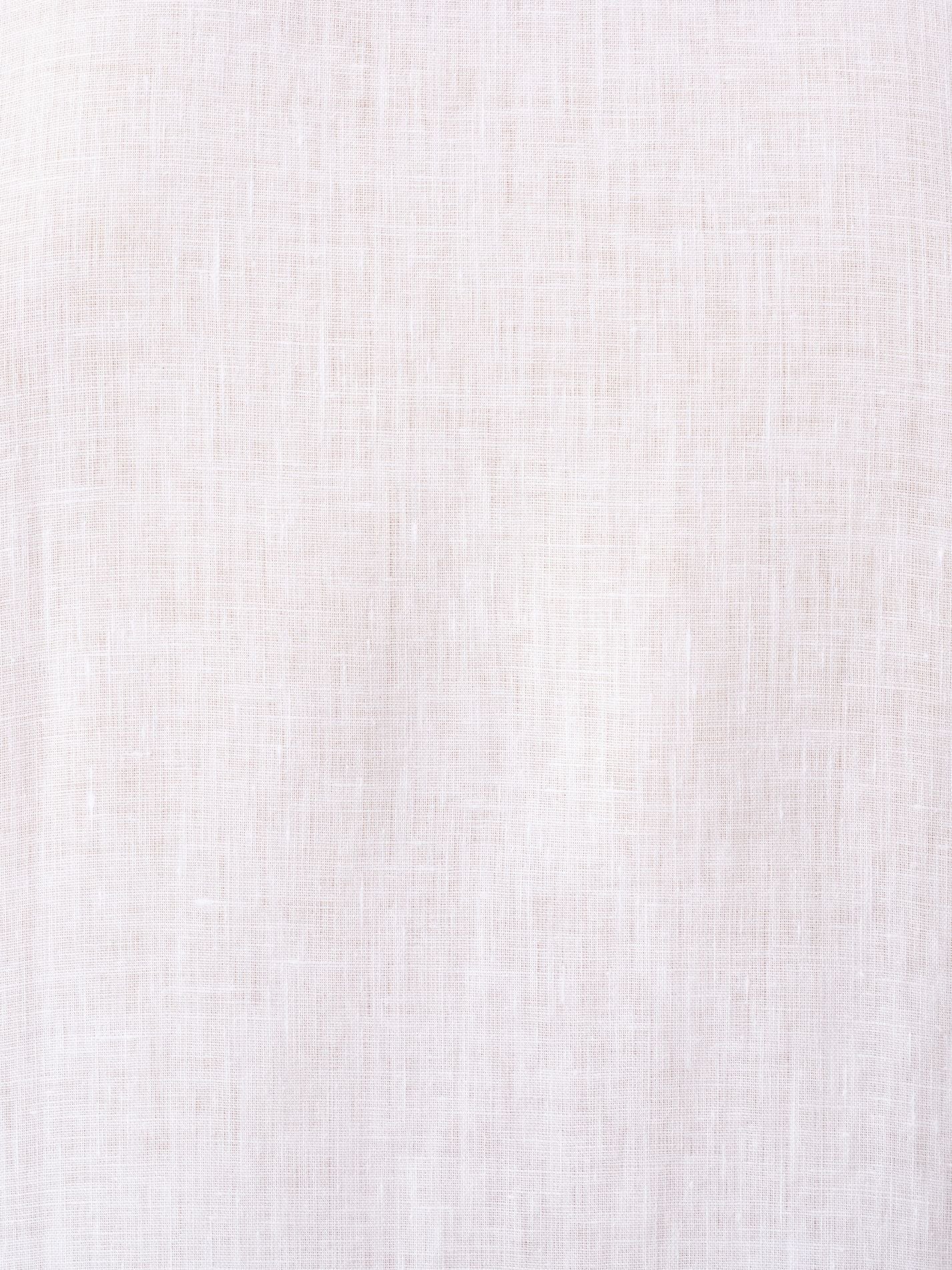 White Linen Shirt - Button Down Collar