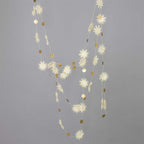 White & Gold Mini Star Garland - Fair Trade | 3Mtr