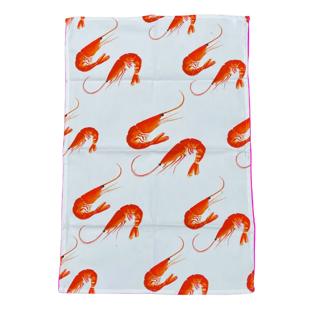 Tea towel "Oh SO bright"- Prawns