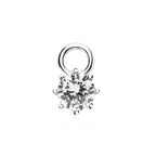 Silver Dazzle Drops with Crystal Charm Hoops
