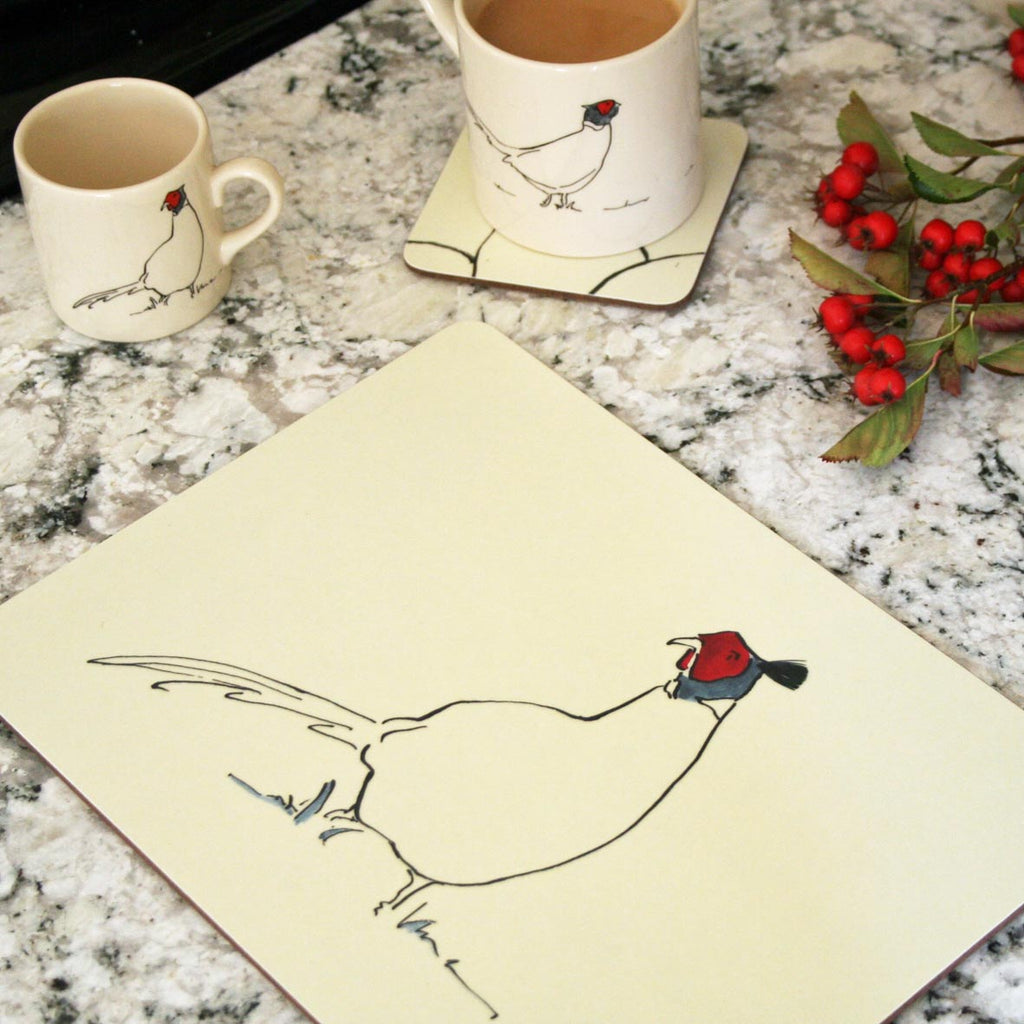 Pheasant Coasters set of four