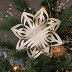 Woven Paper Star Christmas Decoration | Fair-Trade, Set of 2