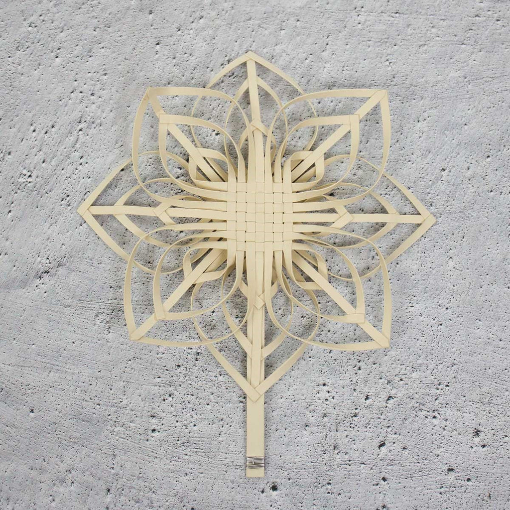Woven Christmas Paper Star Tree Topper | Fair Trade