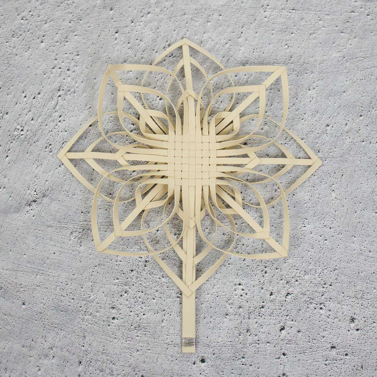 Woven Christmas Paper Star Tree Topper | Fair Trade