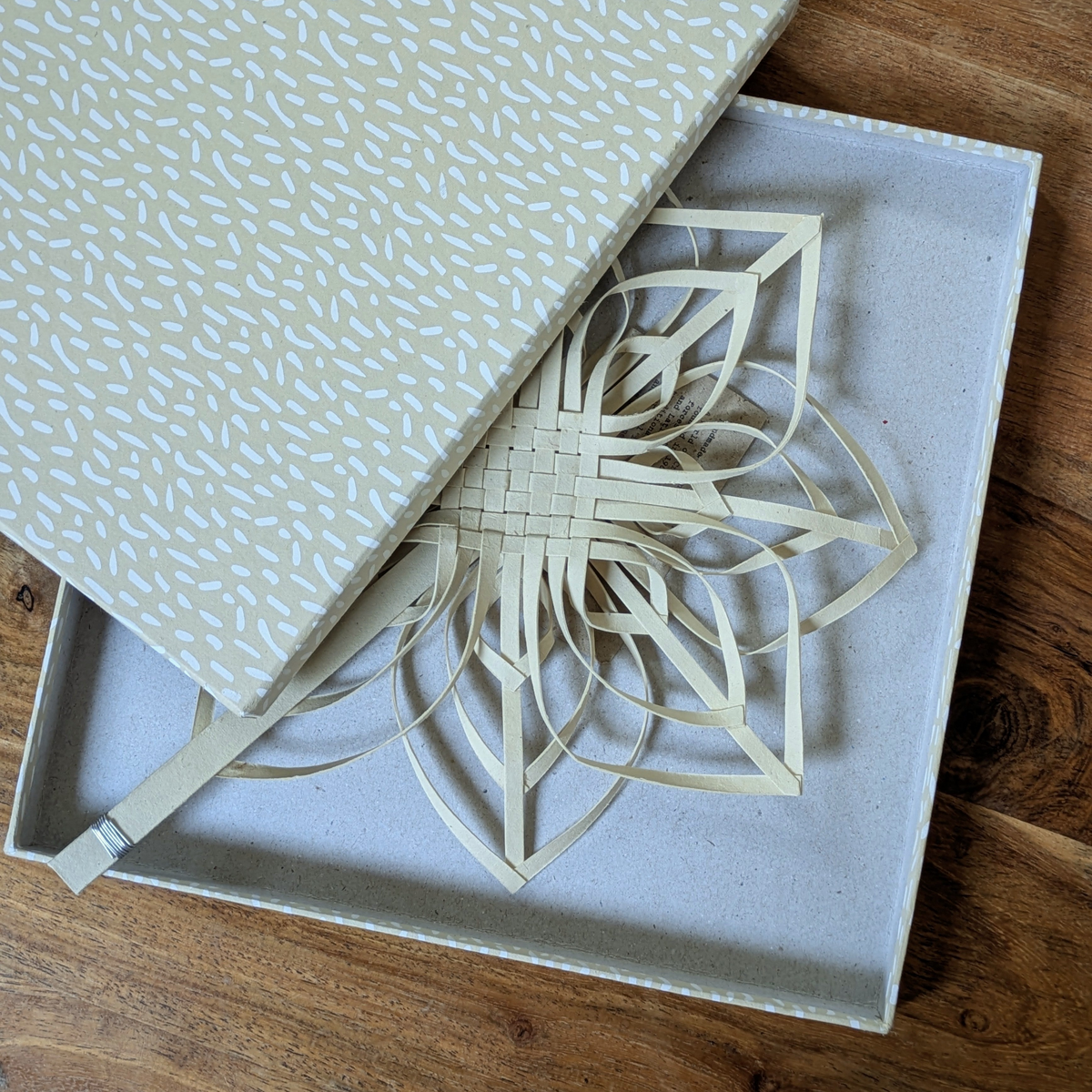 Woven Christmas Paper Star Tree Topper | Fair Trade