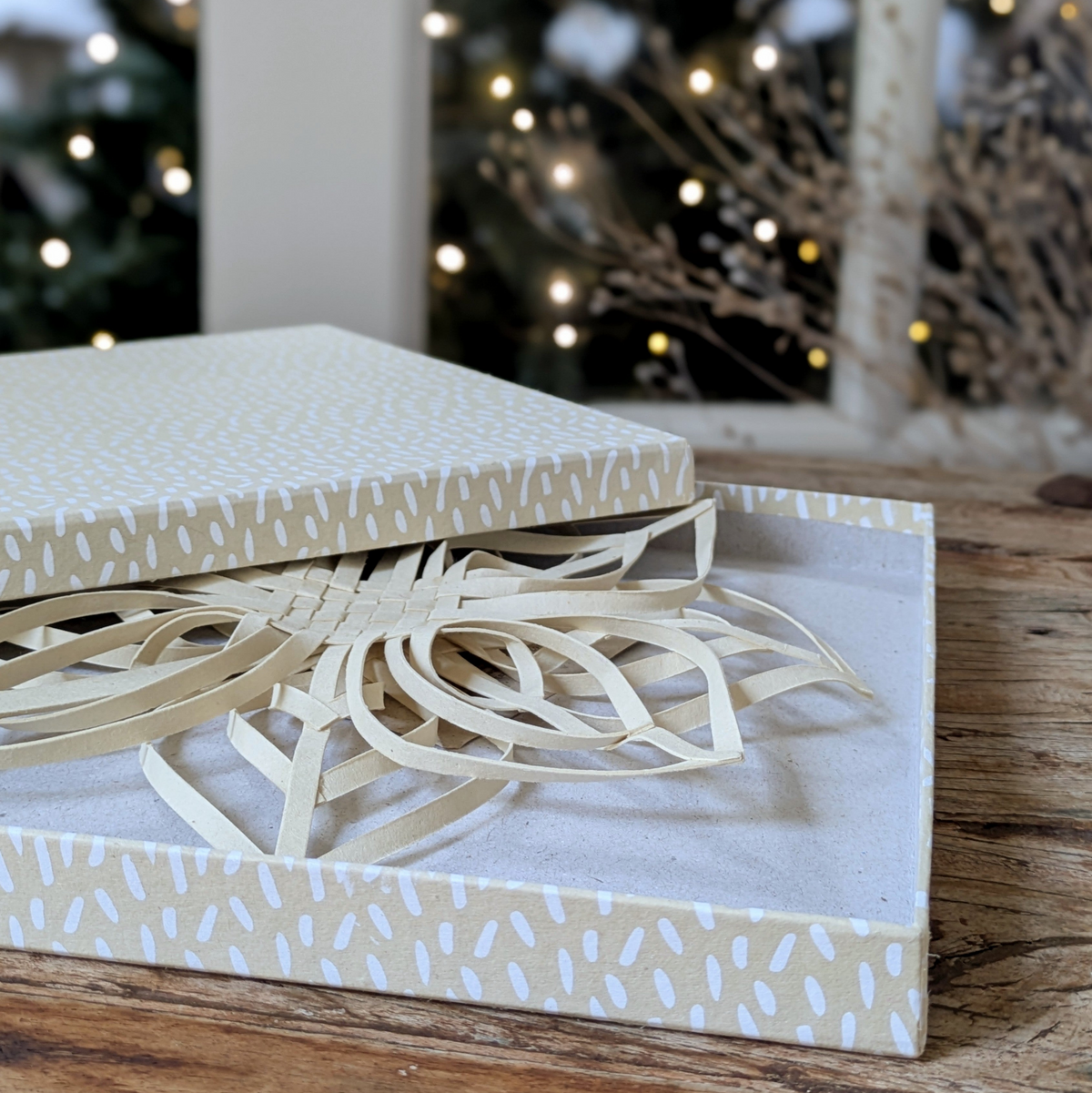 Woven Christmas Paper Star Tree Topper | Fair Trade