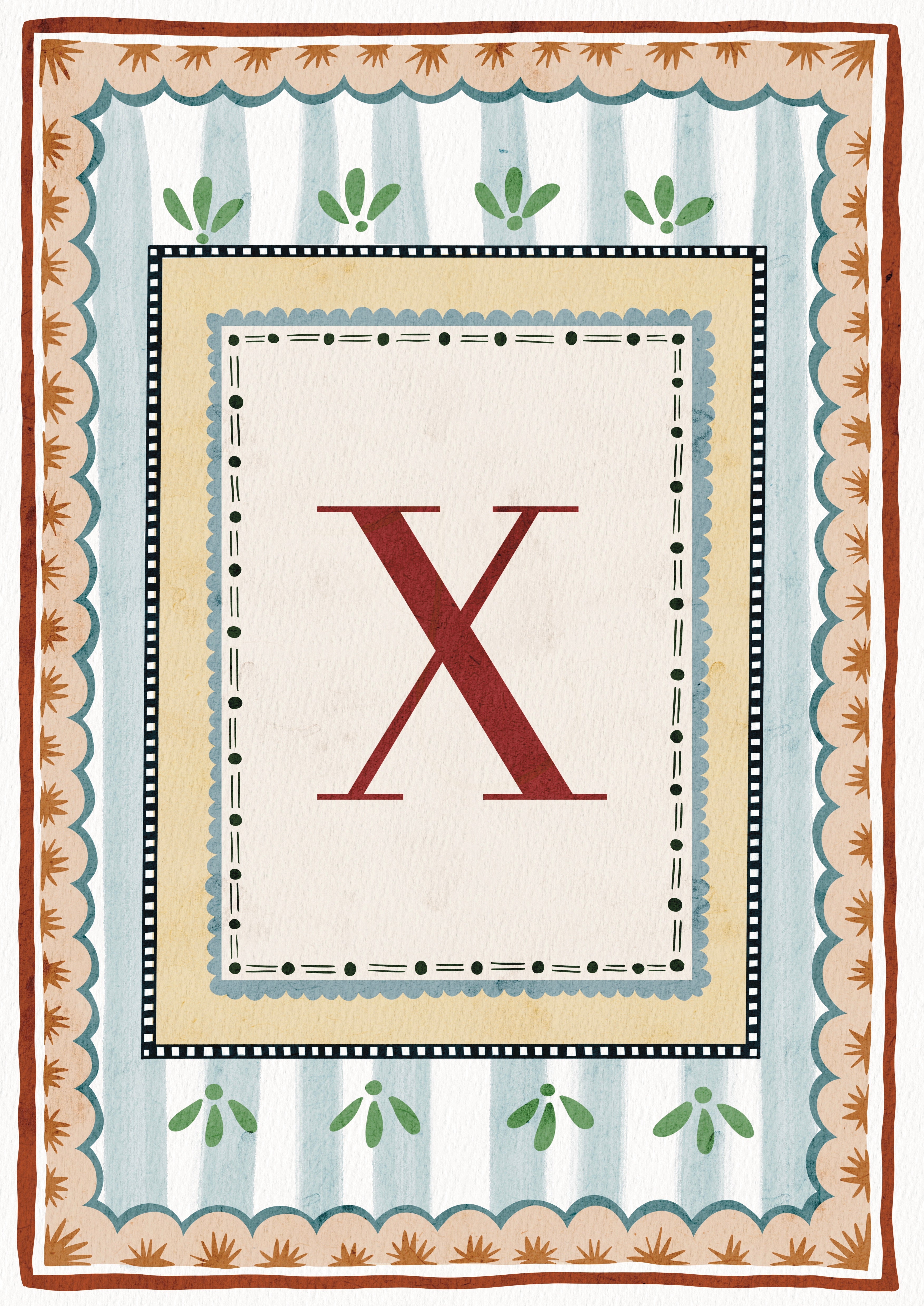 ALPHABET LETTERS ~ Blue / Red