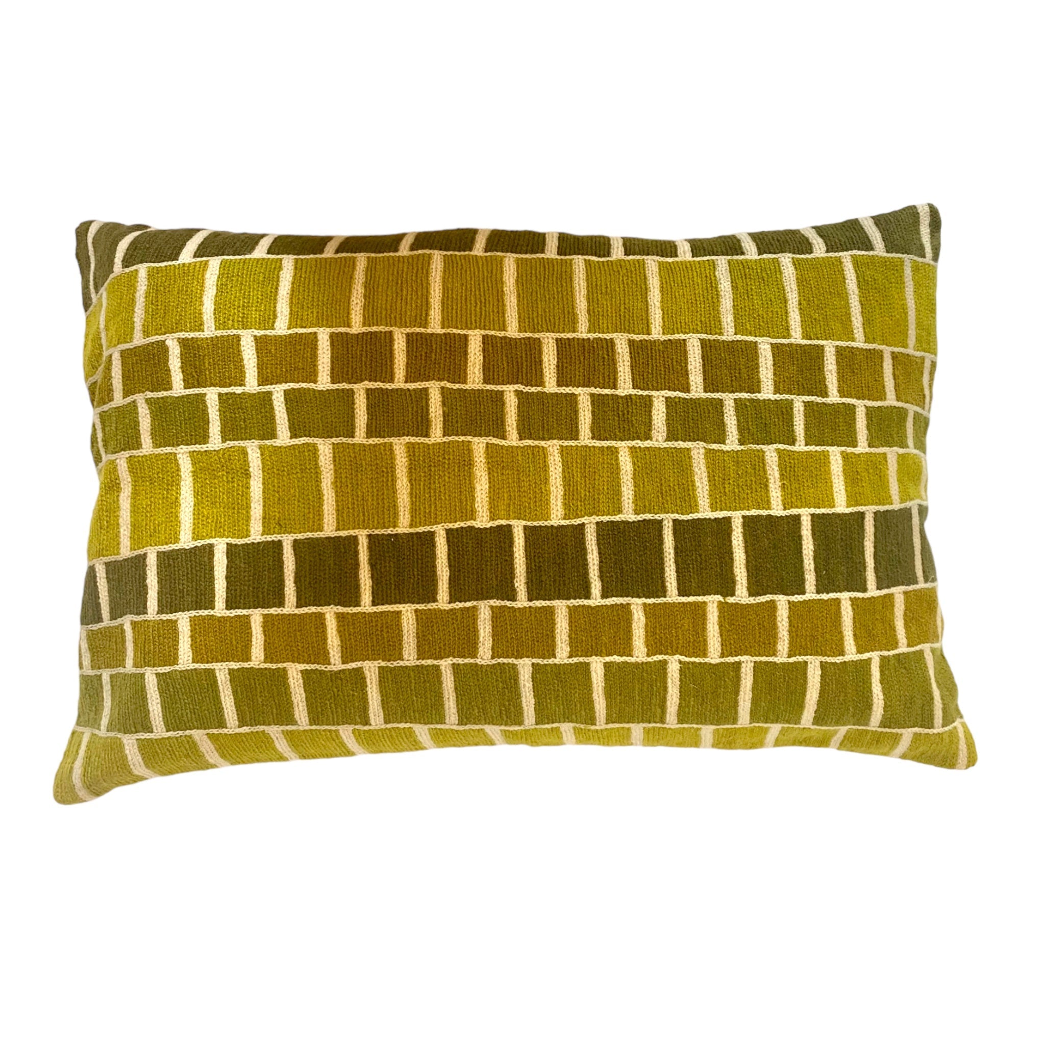 Yellow Brick Kashmiri Crewel Wool Cushion | Rectangle (Small/Large)