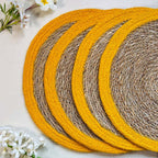 Seagrass Placemats - Yellow (Set of 4)