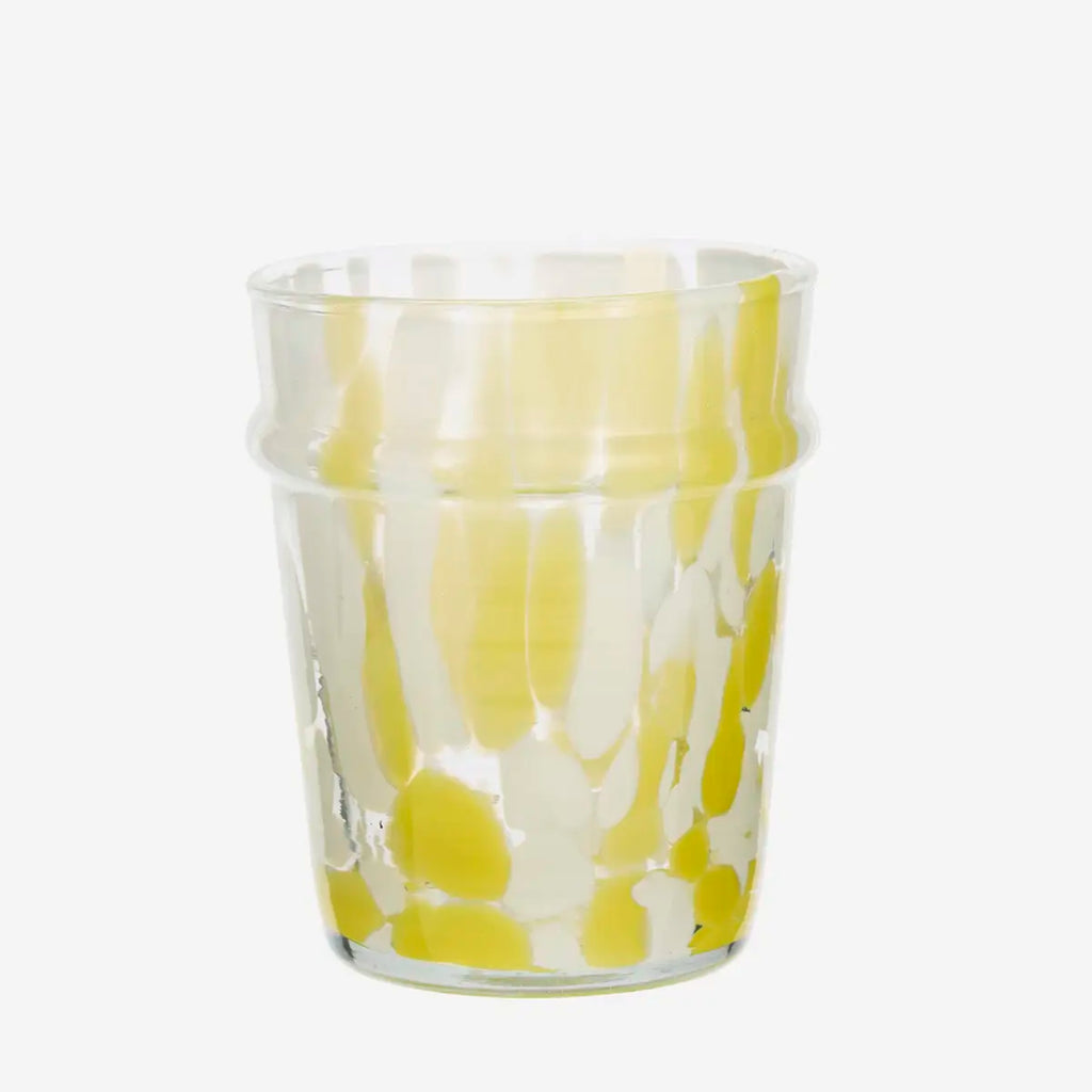 Colourful Speckled Drinking Glass | Yellow or Green