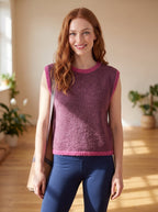 Molly Knitted Tank Top with Tonal Trim