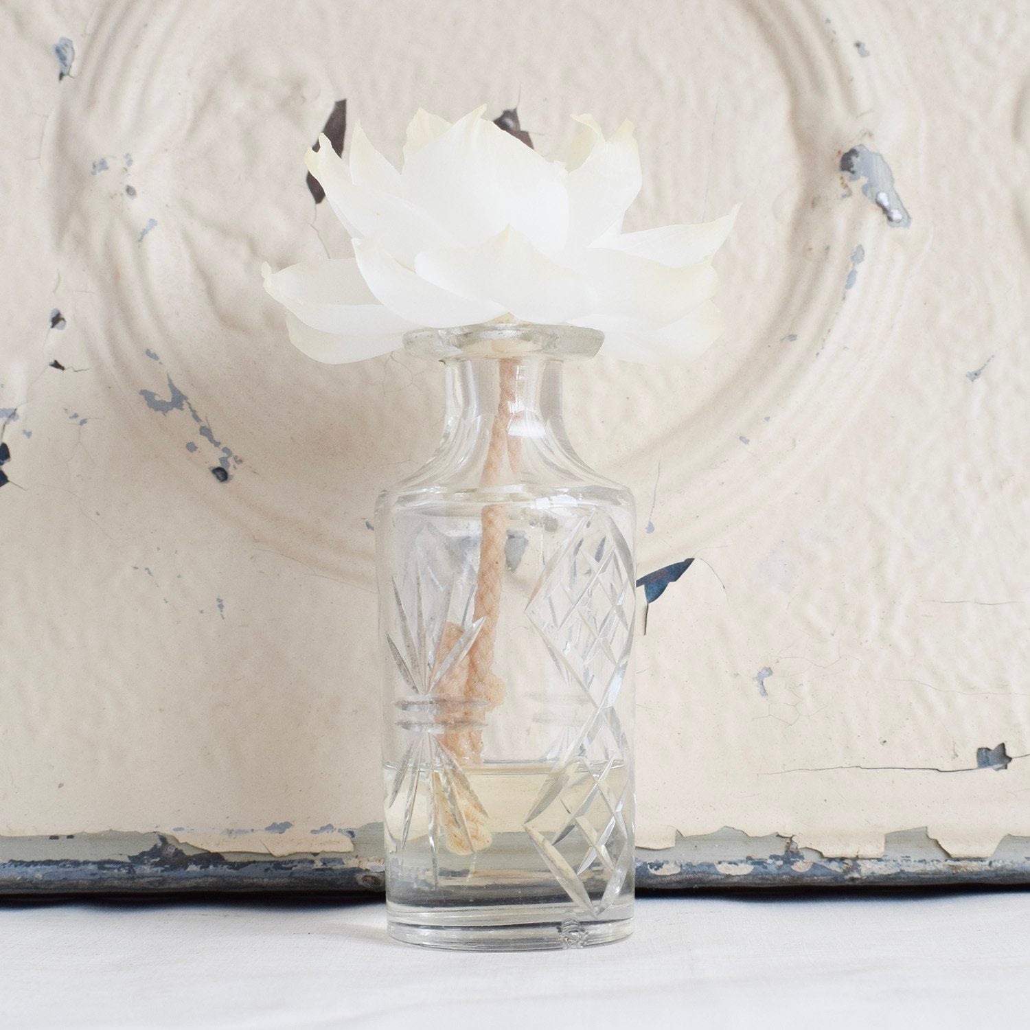 Medium Vintage Cut Glass Diffuser Bottle image 1