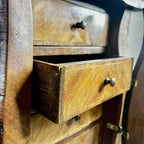 Antique Louis XV style Petit Bombe Cabinet / Bedside Table with 4 drawers inside