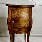 Antique Louis XV style Petit Bombe Cabinet / Bedside Table with 4 drawers inside
