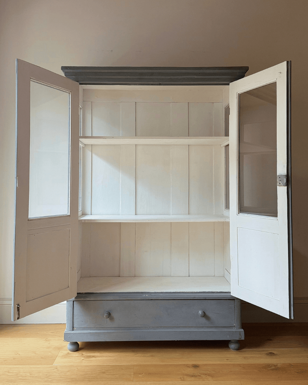 Hand Painted Victorian Display Cabinet