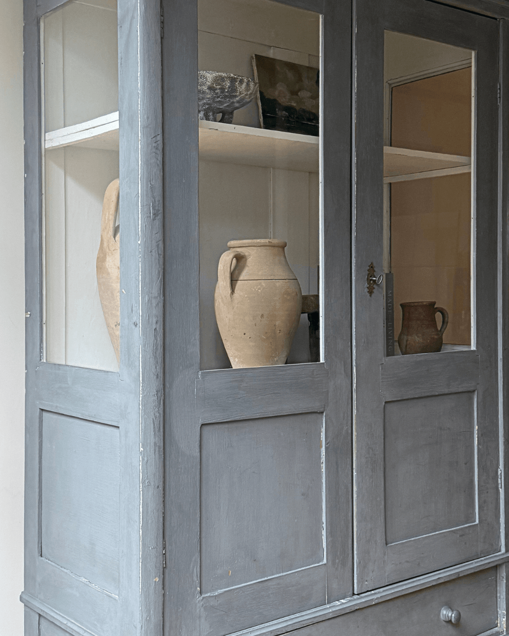 Hand Painted Victorian Display Cabinet