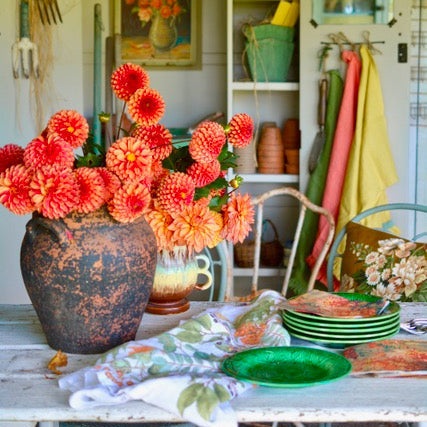 Linen Table Runner - Autumn Foliage & Berries | 145cm