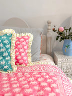 BABY ESTHA REVERSIBLE BLOCK PRINT BABY QUILT | PINK