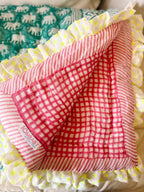 BABY ESTHA REVERSIBLE BLOCK PRINT BABY QUILT | TURQUOISE