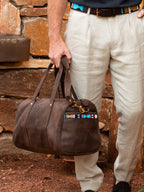 Leather Explorer Duffle Bag - Mocha
