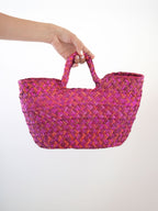 Woven Basket Bag - Sidi Bou | Pink and Red