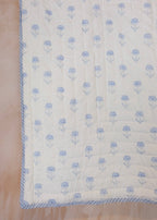 Blue Organic Cotton Toddler Quilt