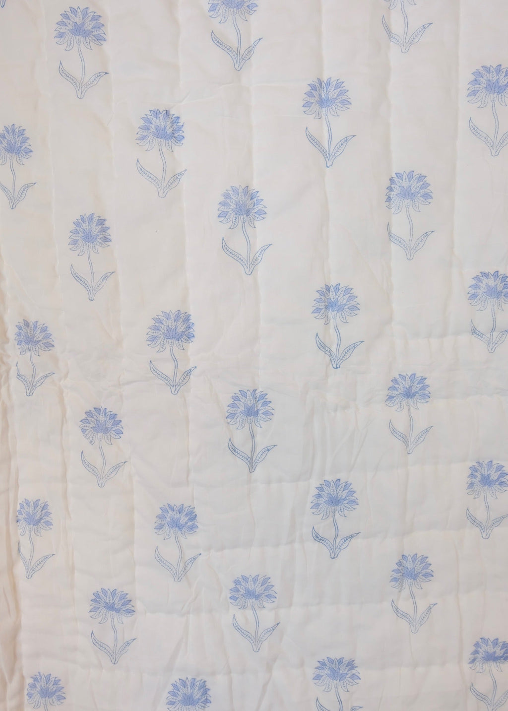 Blue Organic Cotton Toddler Quilt