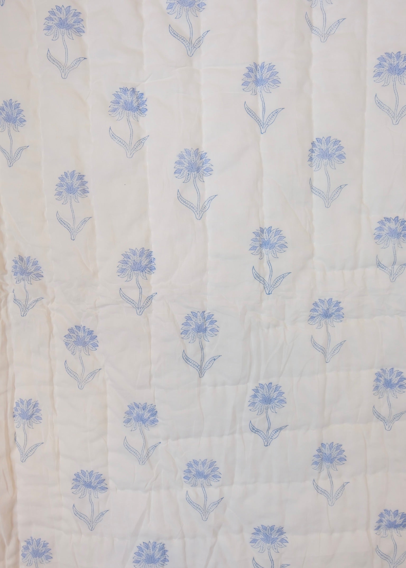 Blue Organic Cotton Toddler Quilt