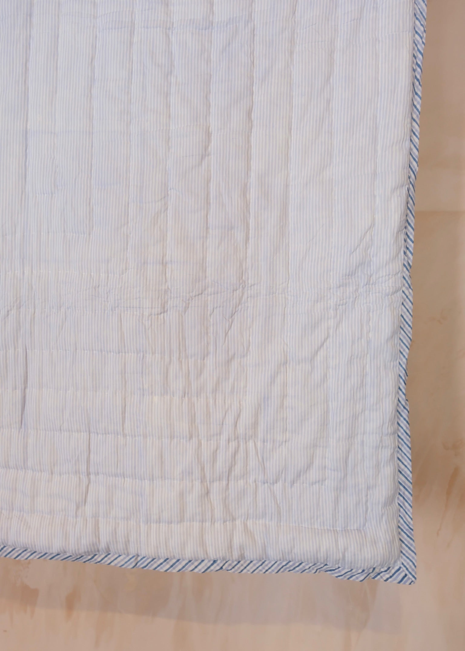 Blue Organic Cotton Toddler Quilt