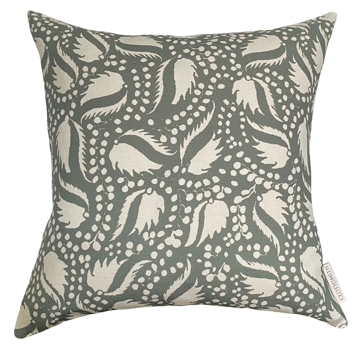 Billow Square Cushion - Green Grey