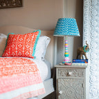 BLOCK PRINT HEIRLOOM QUILT | PALATIAL CORAL - King Size