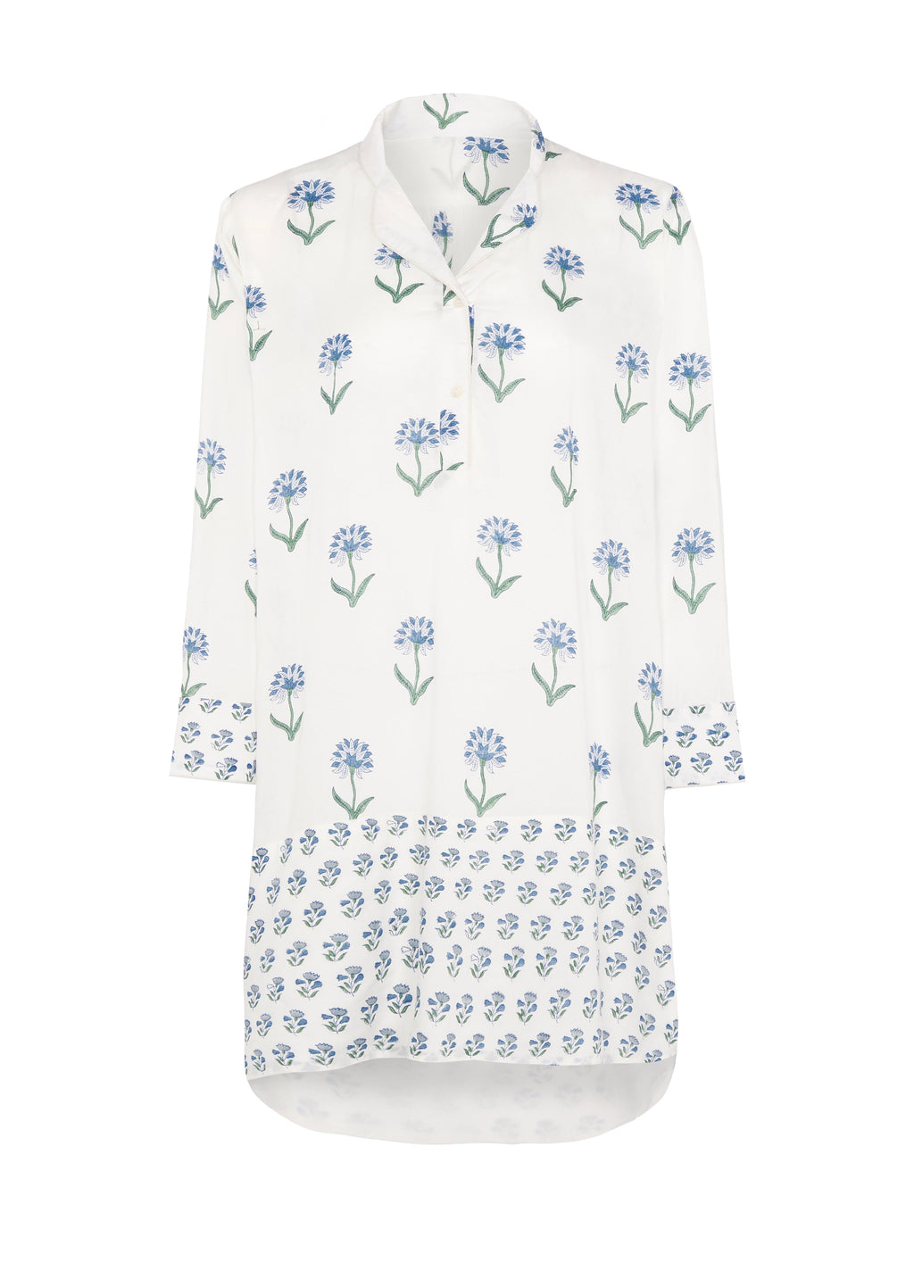 Nancy Night / Beach Shirt in Blue and Green