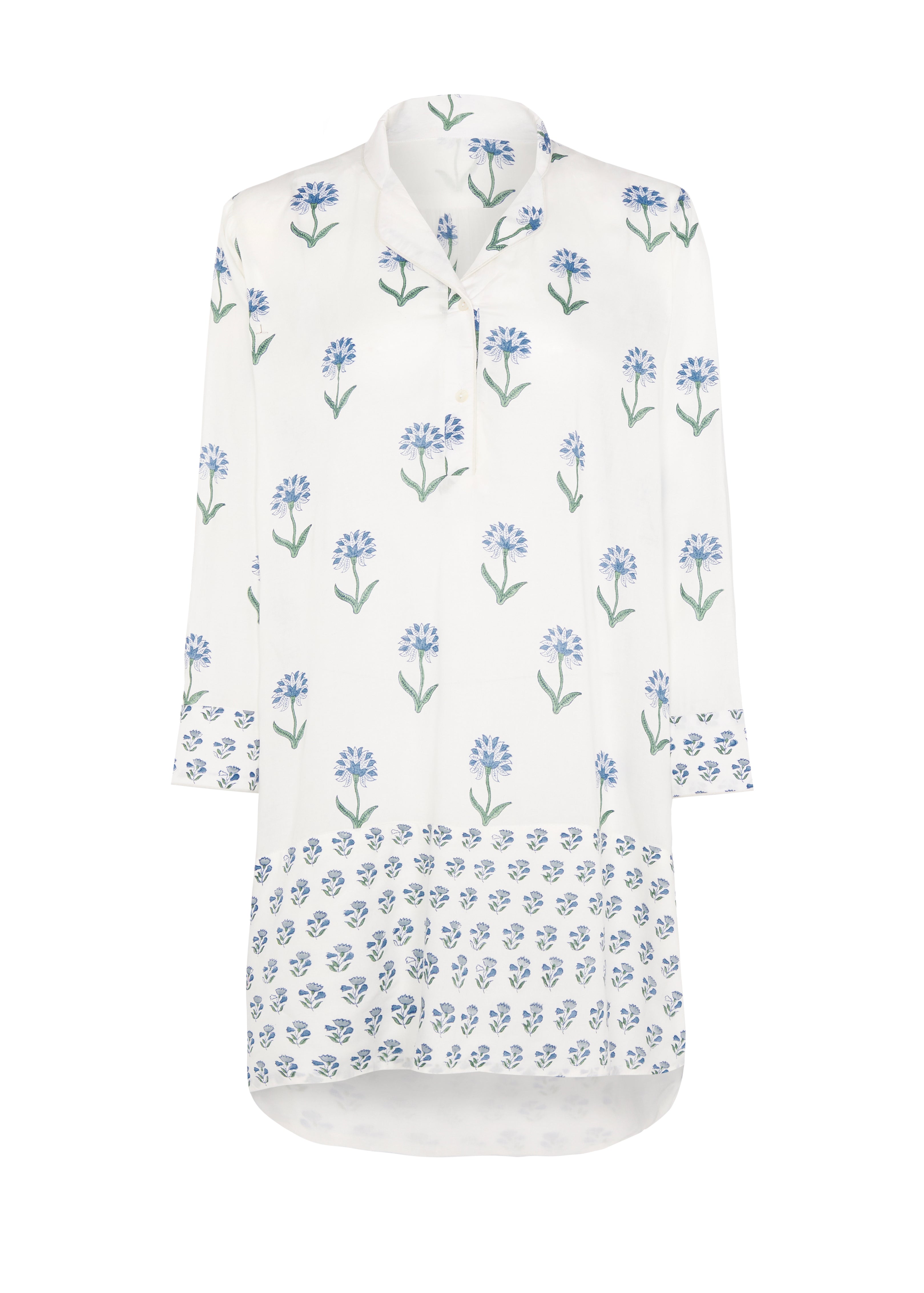 Nancy Night / Beach Shirt in Blue and Green