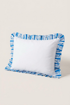 Blue Organic Cotton Poplin Pillowcase
