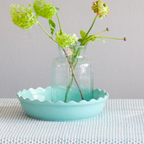 Splash Blue Block Printed Rozablue Tablecloth