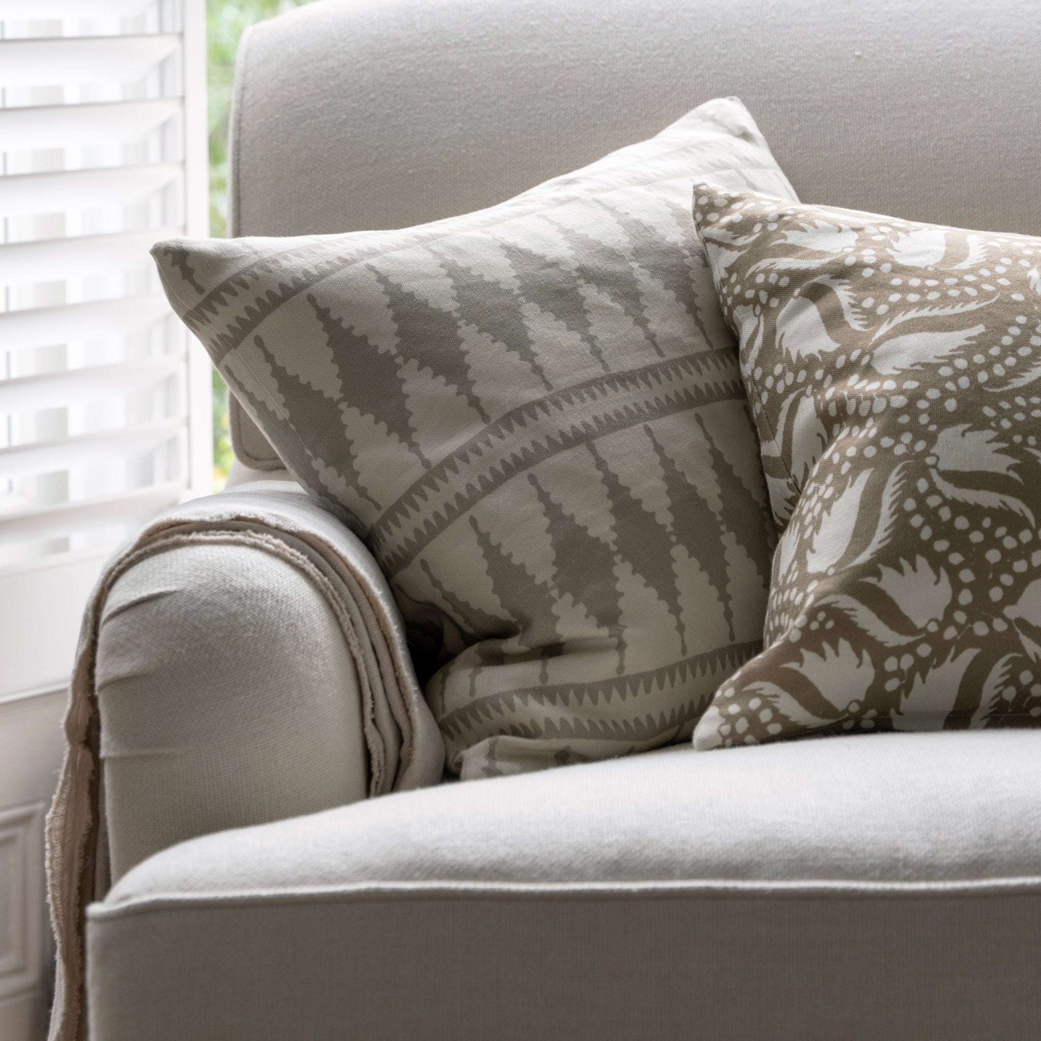 Bobbin Square Cushion - Natural
