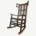 Unusual Antique Bobbin Rocking Chair