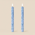 Bookbinder Marble Flameless LED Wax Candles