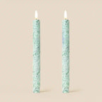 Bookbinder Marble Flameless LED Wax Candles