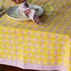 NEW FAN DELFT hand block printed tablecloth