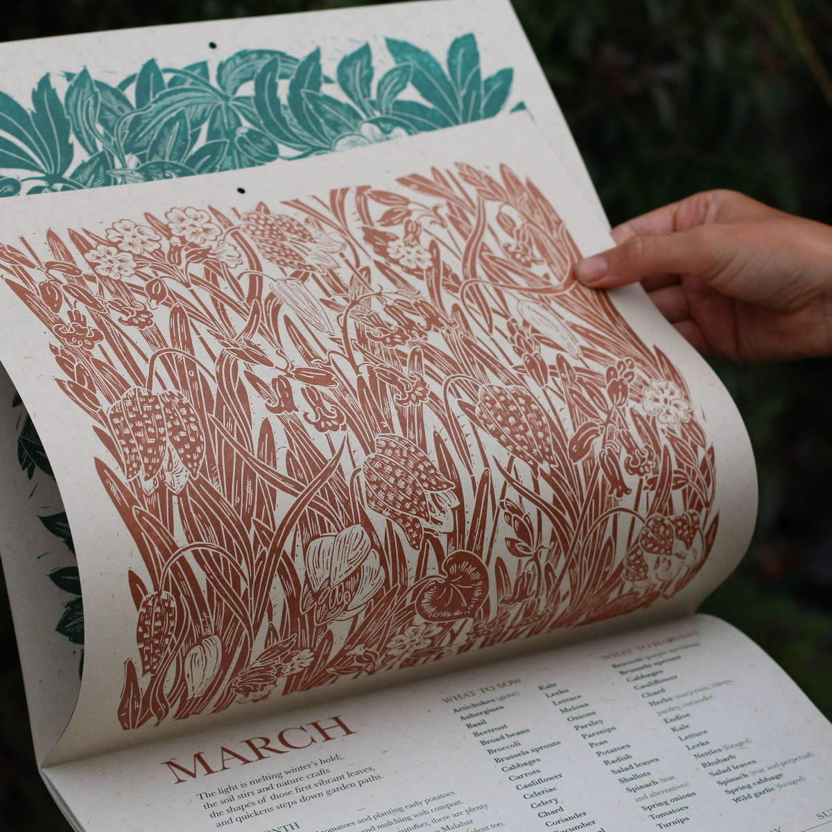 2027 Lino Print Calendar - Growing Through The Seasons | Isla Middleton