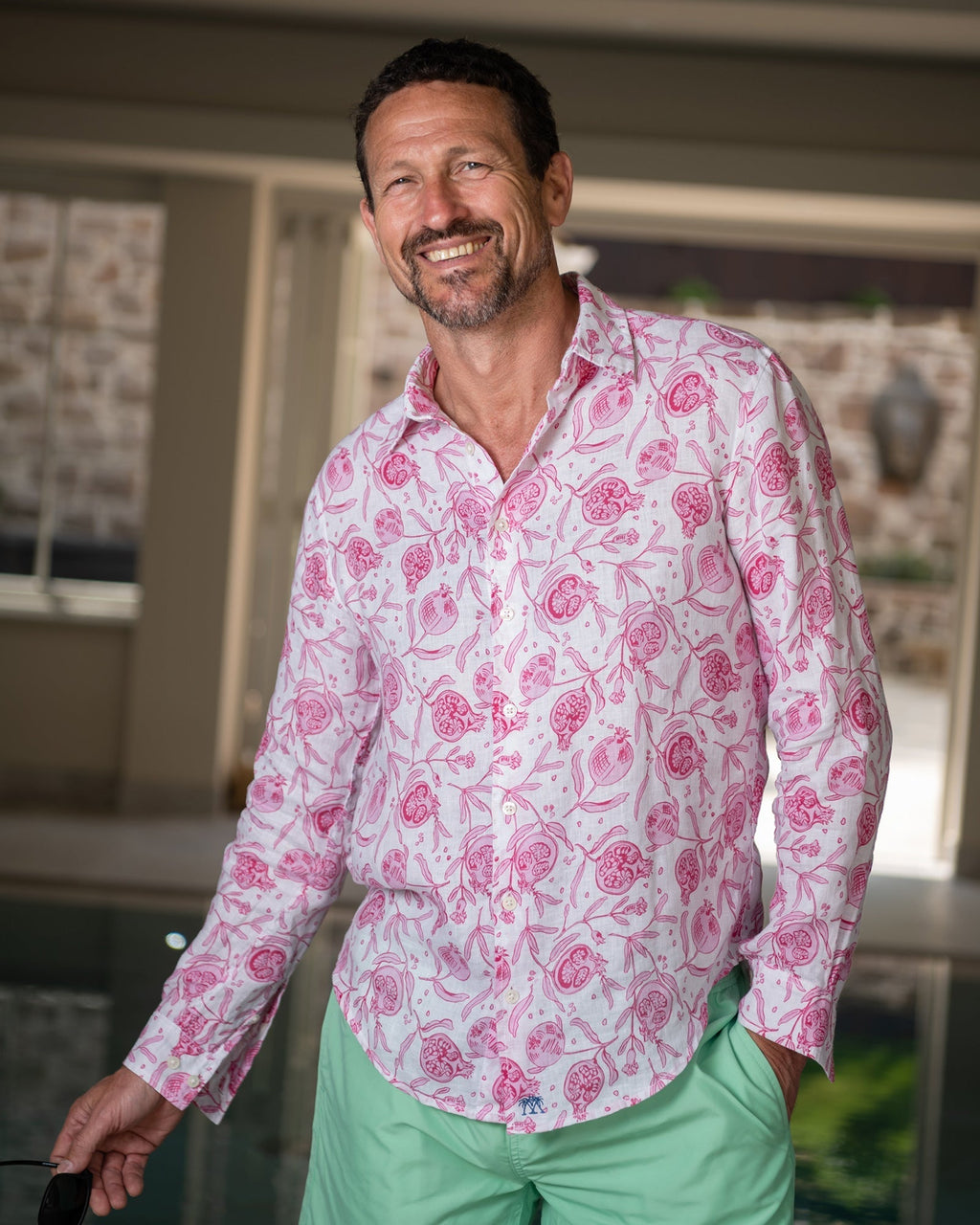 Linen Shirt POMEGRANATE