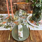 Linen Table Runner - Autumn Foliage & Berries | 145cm