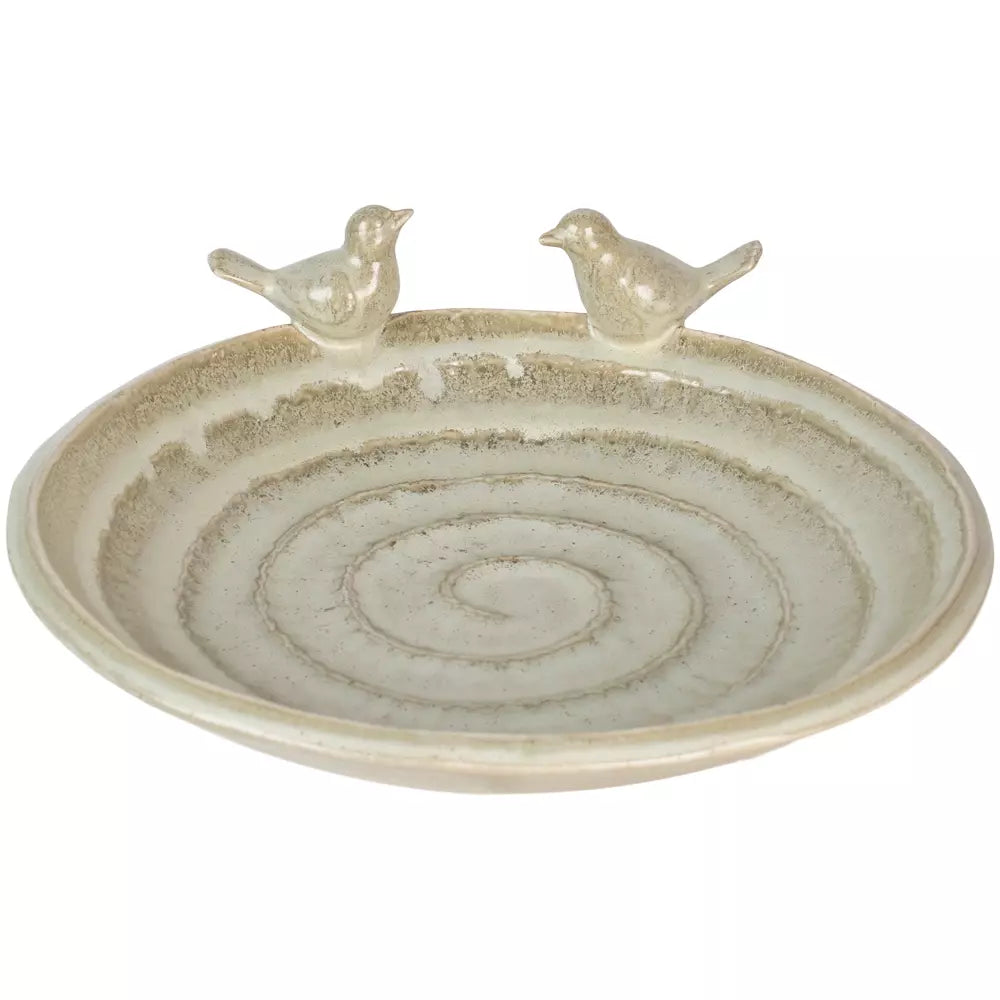 Ceramic Bird Bath | Sage Green