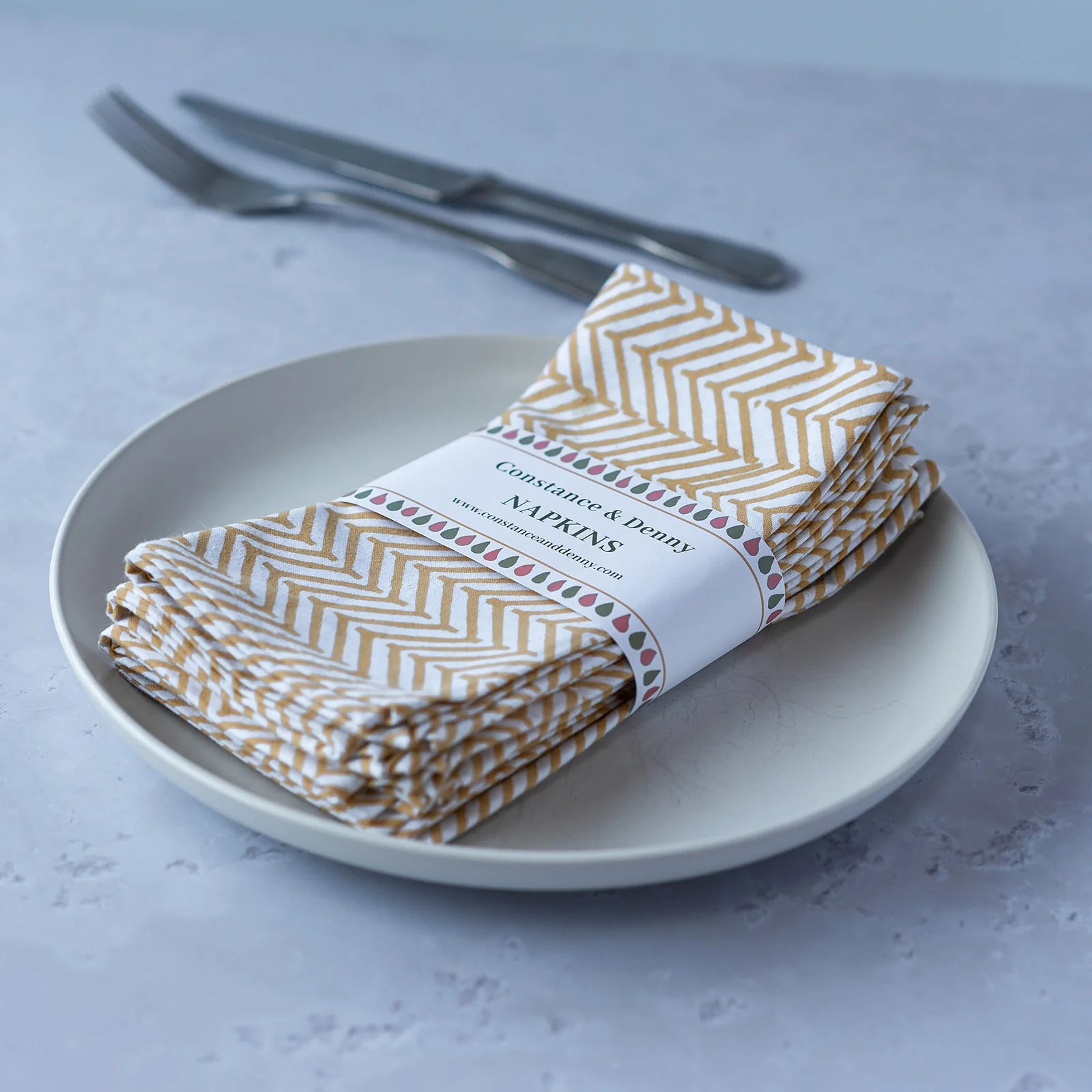 Chevron design, set of 6 napkins